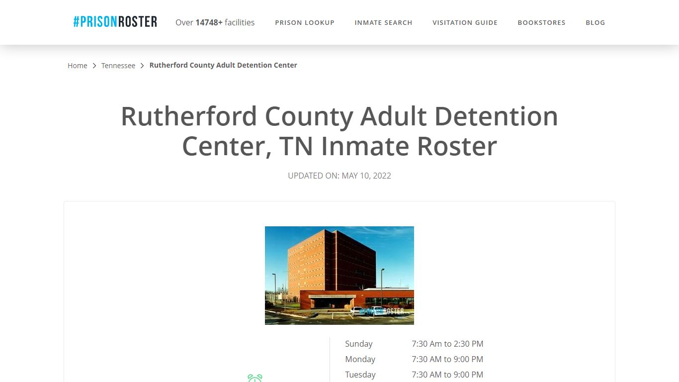 Rutherford County Adult Detention Center, TN Inmate Roster